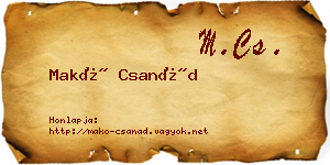 Makó Csanád névjegykártya