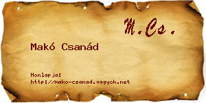 Makó Csanád névjegykártya